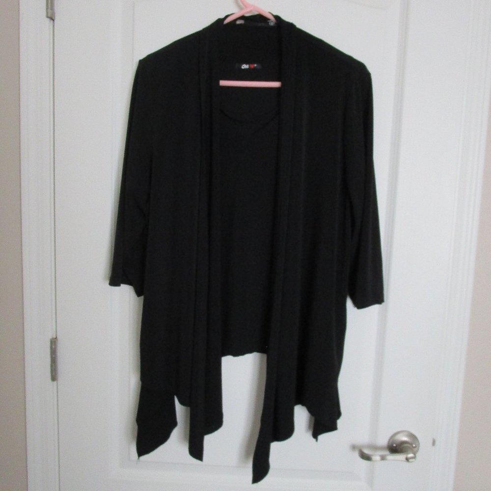 no wrinkle black twin set